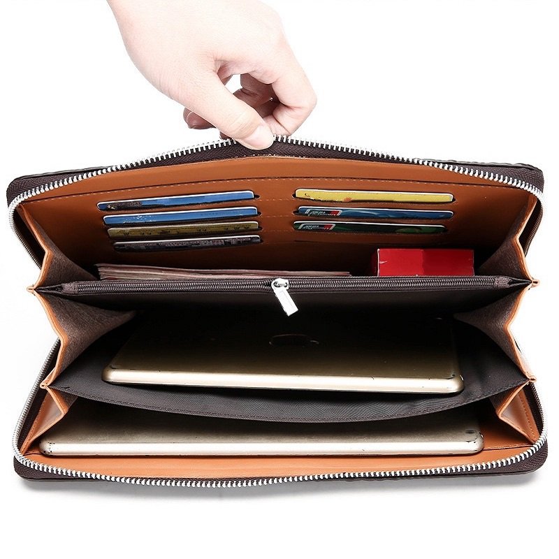 Ví Clutch cầm tay một khóa da Cá Sấu đựng ipad